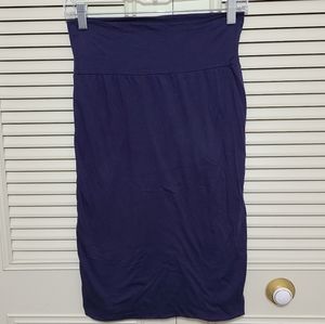 Velvet by Graham & Spencer Deep Purple Stretchy High Waisted Skirt